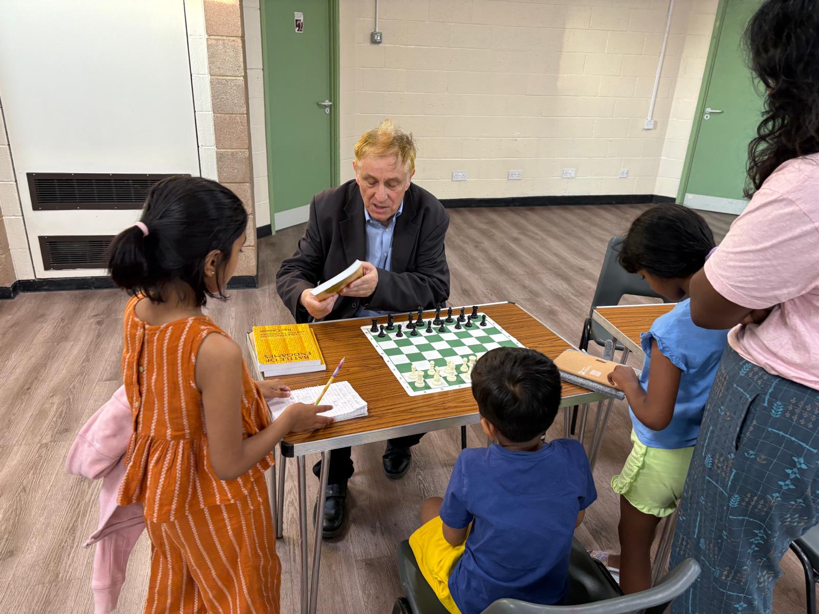 Players focused over the board