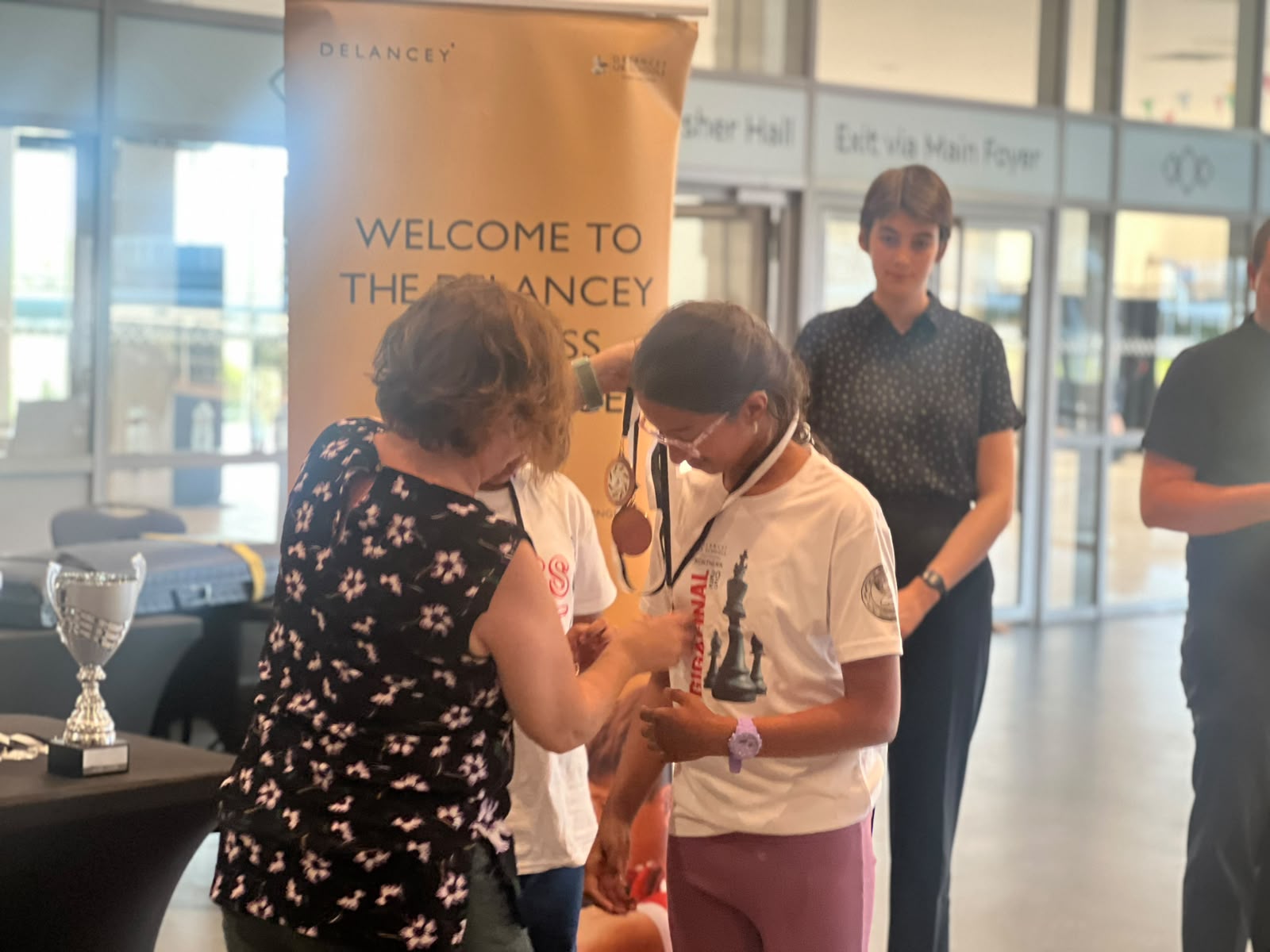 Medal presentation at the Delancey UK Schools Chess Challenge GigaFinal 2026